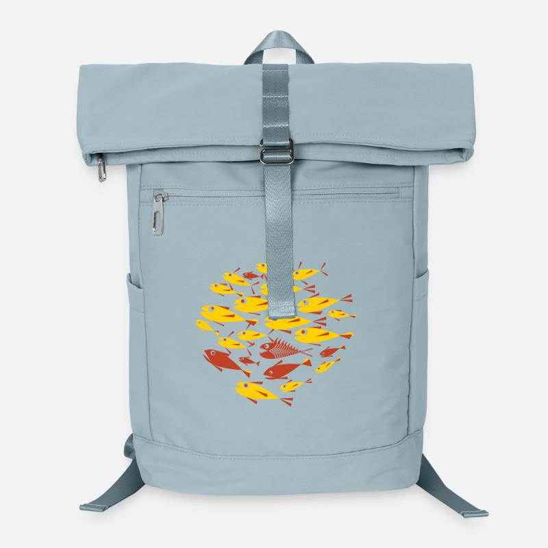 Fisch gelb - Laptop-Rucksack - Eisblau