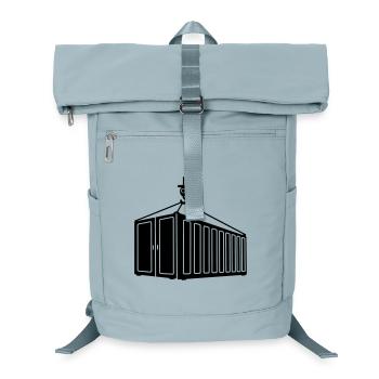 Sea container on hook crane logo - Laptop Backpack - ice blue - Front