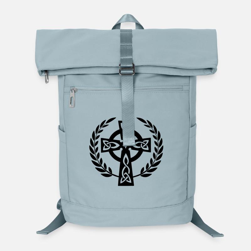 Celtic cross in laurel wreath Laptop Backpack