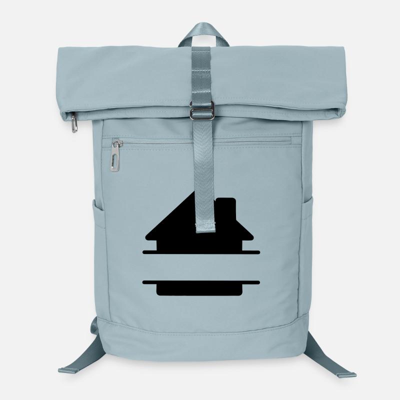 Hausschatten-Logo-Textbanner Laptop-Rucksack 