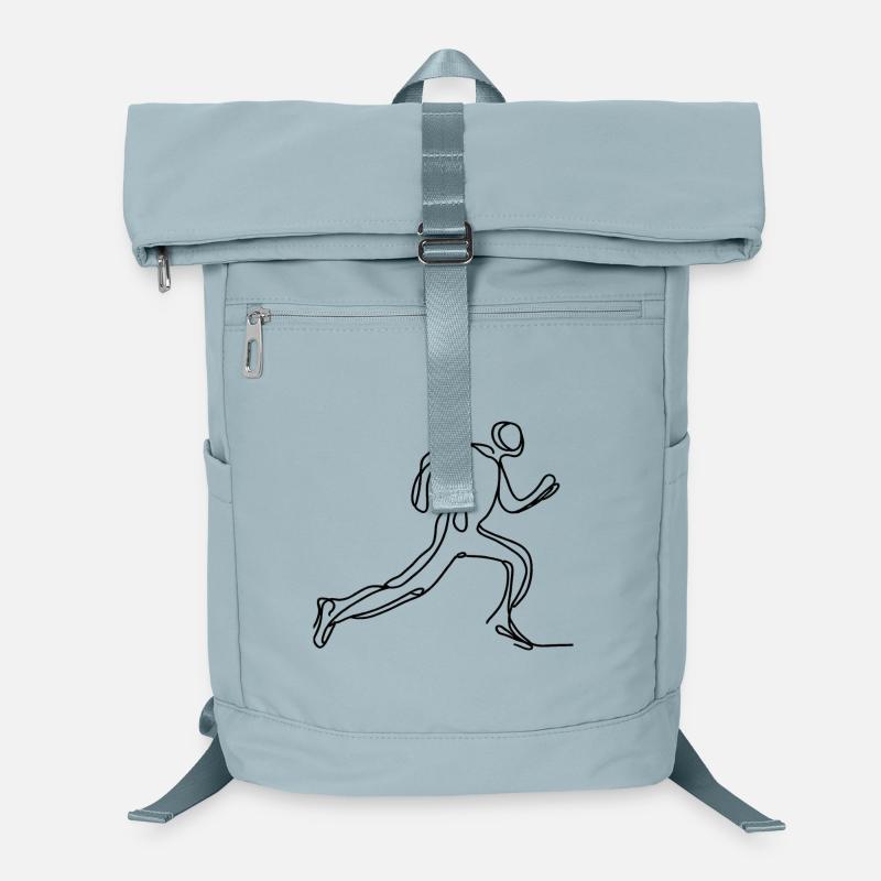 Running One Line Art Laptop-Rucksack 