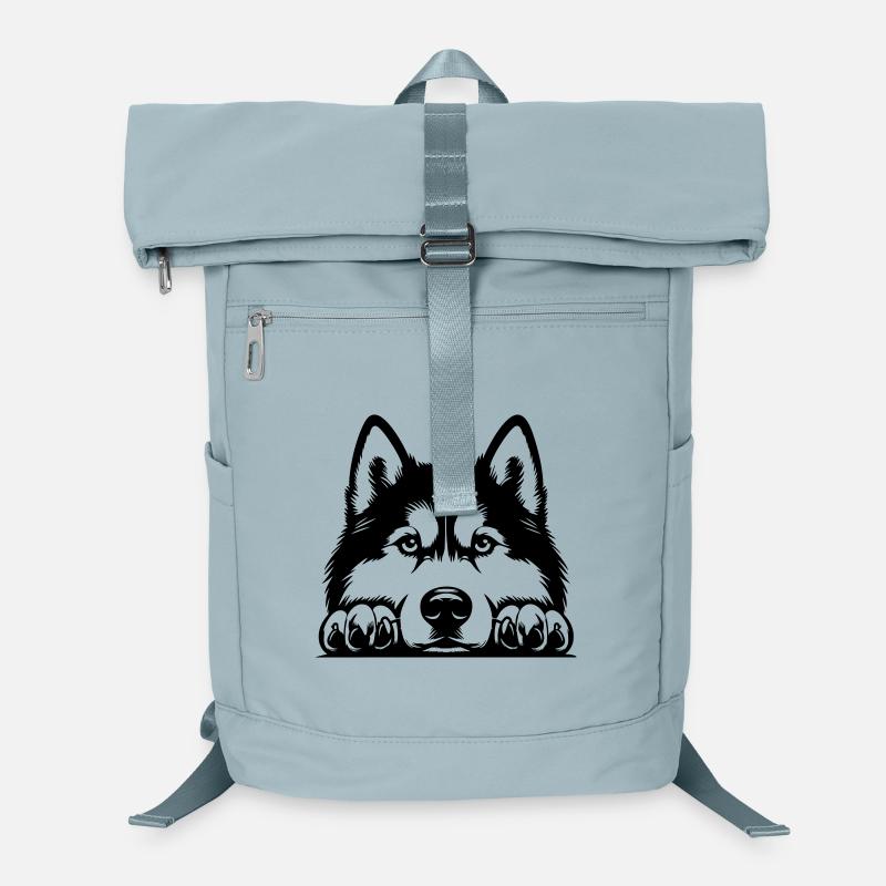 Husky head with paws Laptop Backpack