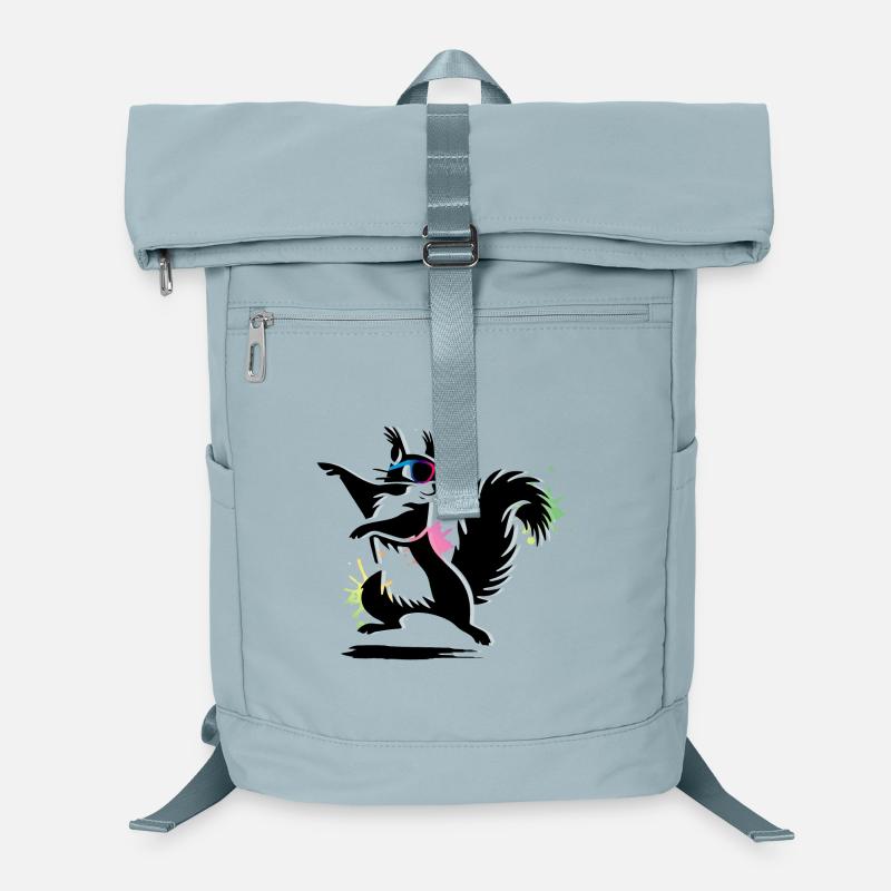 Stylish Squirrel with Sunglasses Stencil Laptop Backpack