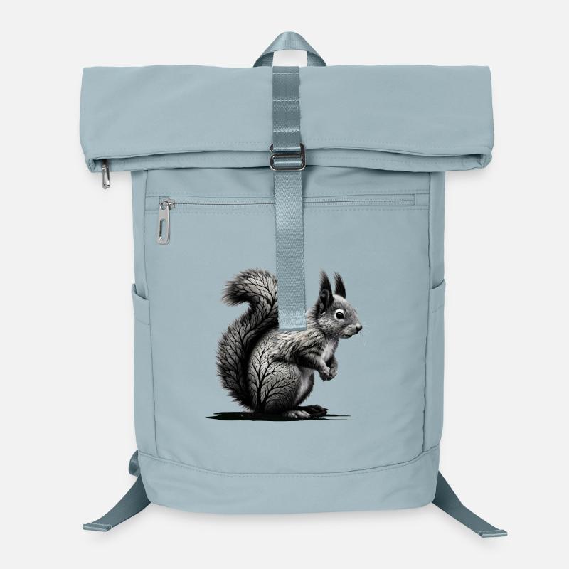 Waldeichhörnchen – Kunstvolle Naturillustration Laptop-Rucksack 
