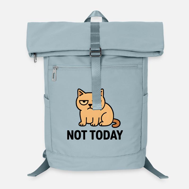 Muffelige Katzenmimik auf witzigem Gesicht Laptop-Rucksack 