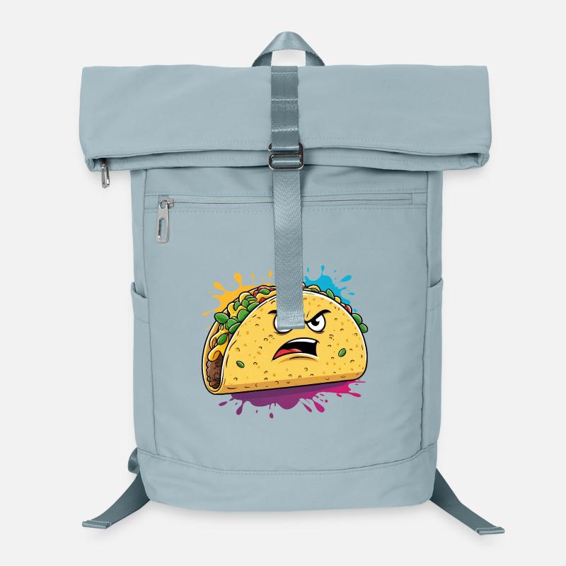 Angry Taco Cartoon Splash Laptop Backpack