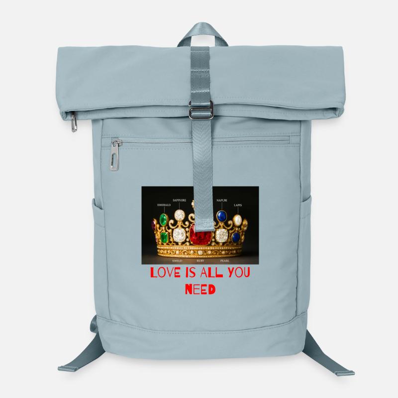 Krone aus bunten Edelsteinen Laptop-Rucksack 