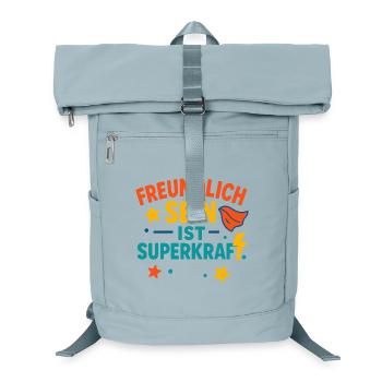 Be Kind Superpower, Cute Encourager Shirt - Laptop Backpack - ice blue - Front