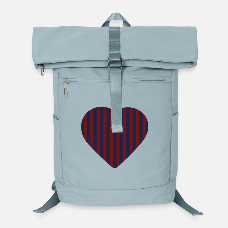 Red-Blue Heart Laptop Backpack
