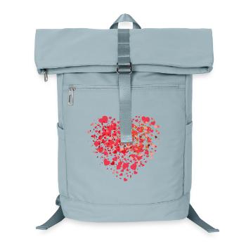 Herzmosaik winziger Liebesherzen - Laptop-Rucksack  - Eisblau - Vorne