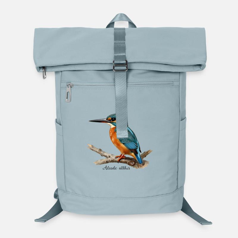 Martin-pêcheur coloré sur branche Sac à dos ordinateur