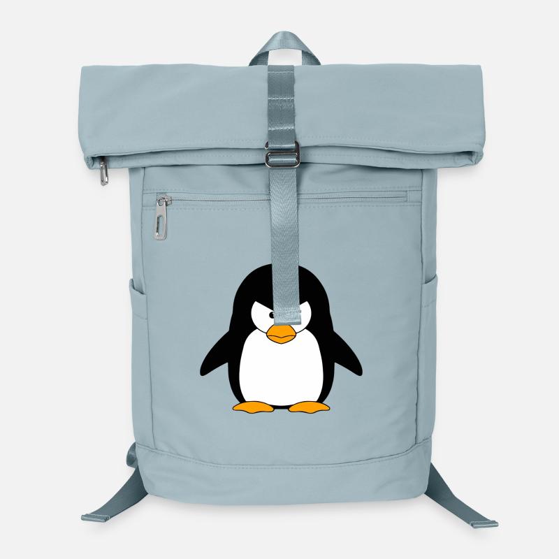 Wütender Pinguin Cartoon Laptop-Rucksack 