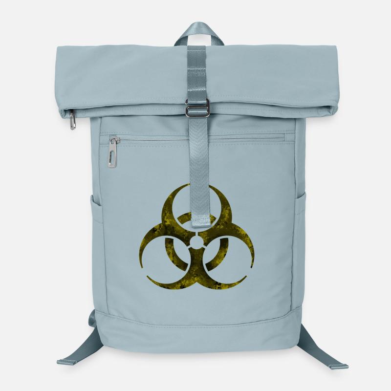Yellow Biohazard Symbol Laptop Backpack