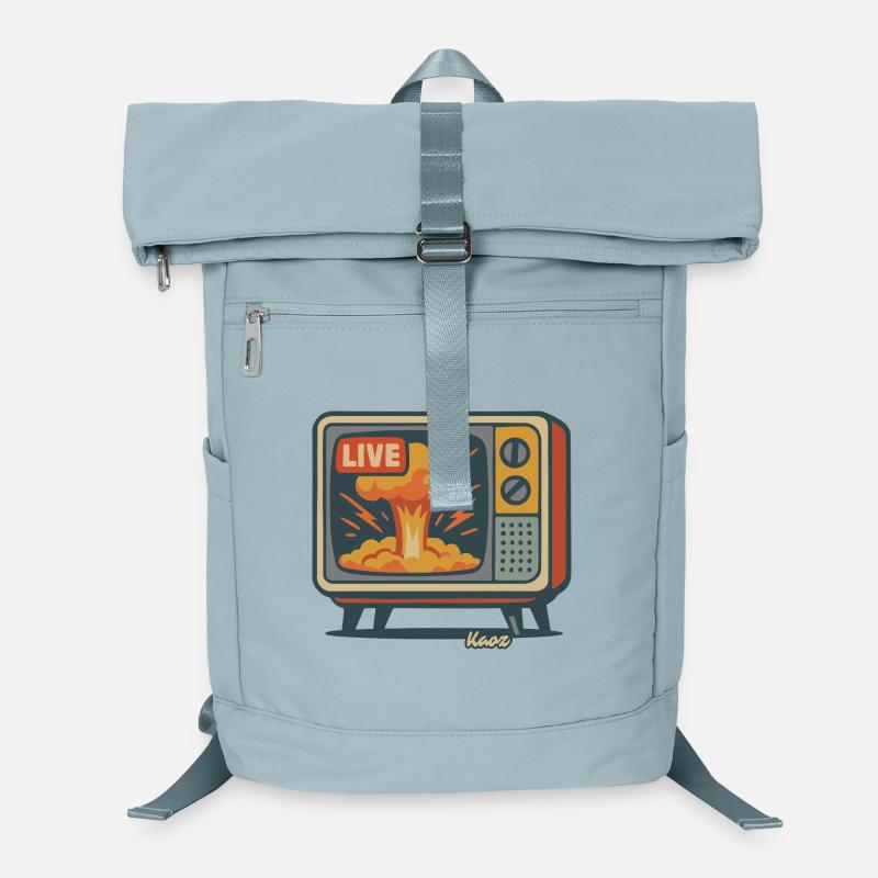 Retro TV Live Explosion Laptop-Rucksack 