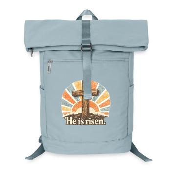 Kruzifix He is Risen Vintage - Laptop-Rucksack  - Eisblau - Vorne