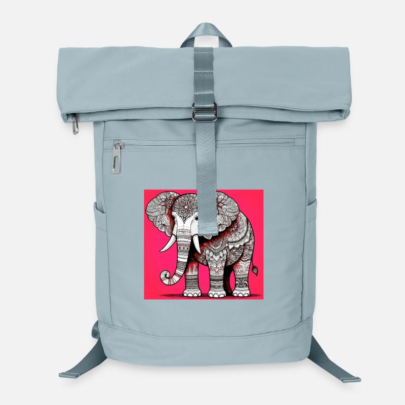 Elefant - Laptop-Rucksack  - Eisblau
