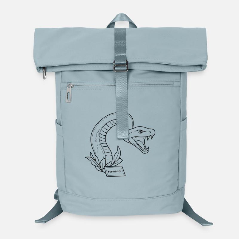 Cobra Crest Line Art with Foliage Laptop Backpack