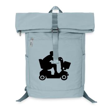 Image of disabled people in mobility scooter # - Laptop Backpack - ice blue - Front