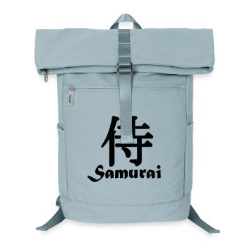 Samurai with text - Laptop Backpack - ice blue - Front