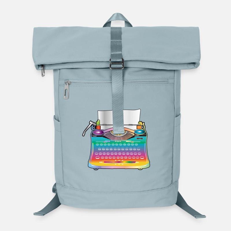 colorful antique typewriter for retro fans Laptop Backpack