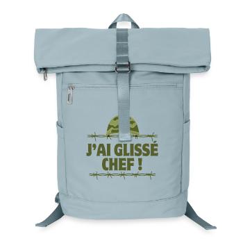 j'ai glissé chef, 7ème compagnie - Sac à dos ordinateur - bleu glacier - Devant