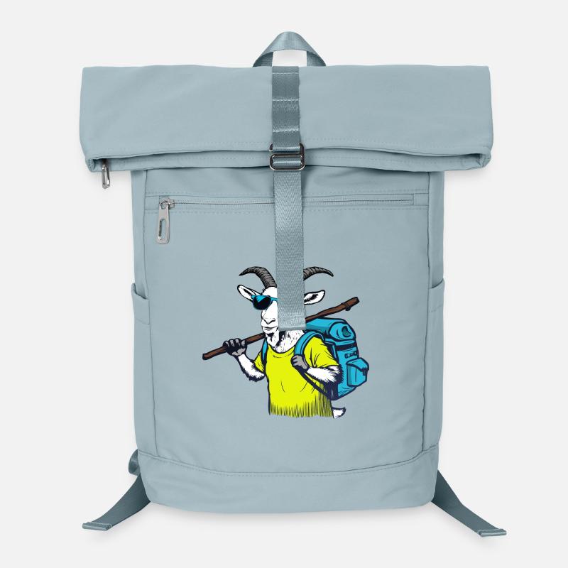 Mountain goat with backpack Laptop Backpack