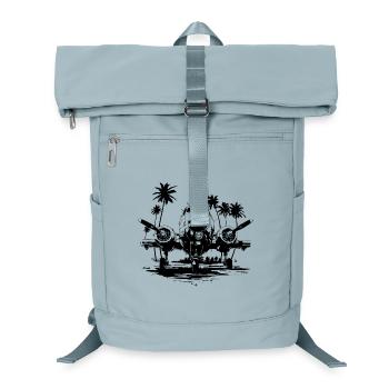 Flugzeug Skizze - Laptop-Rucksack  - Eisblau - Vorne