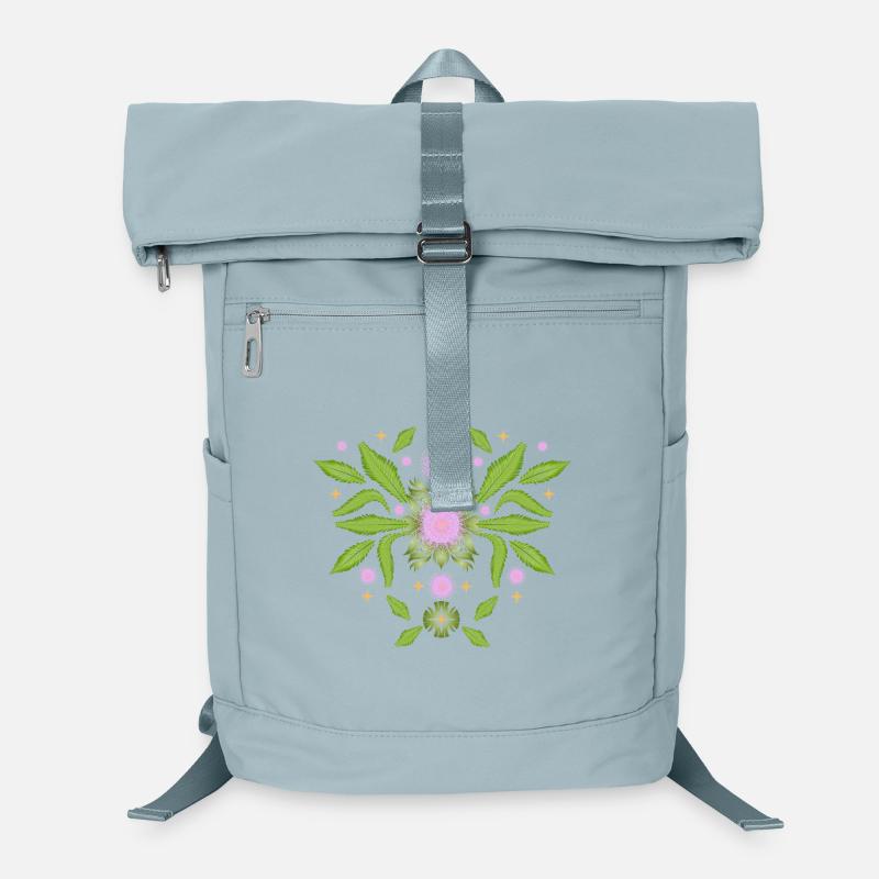 Mimosenblüten mit filigranen Blättern Ornament Laptop-Rucksack 