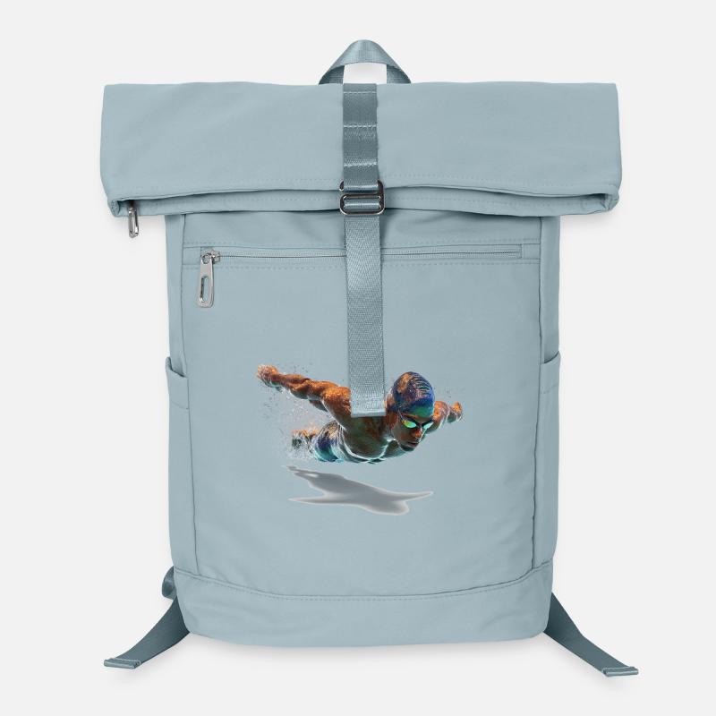 Couleur feu nageurs en freestyle Sac à dos ordinateur