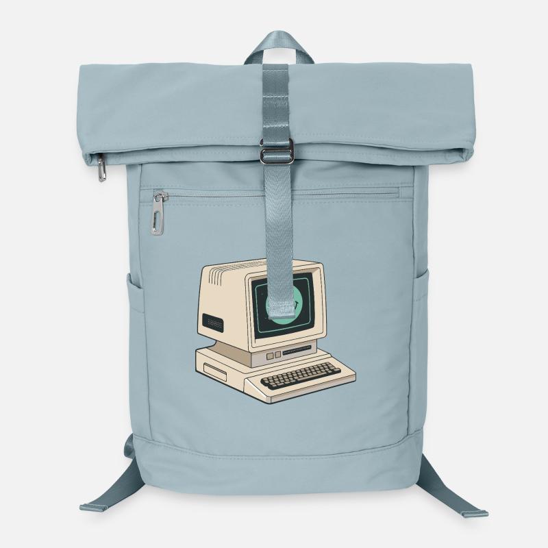 Retro smiley face on vintage computer Laptop Backpack