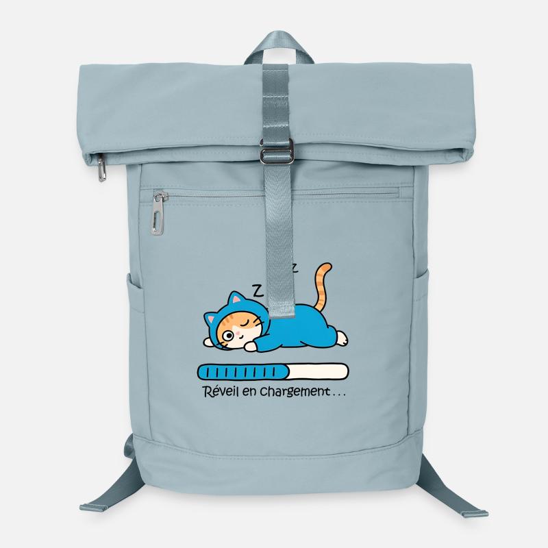 Cat alarm clock charging... Laptop Backpack