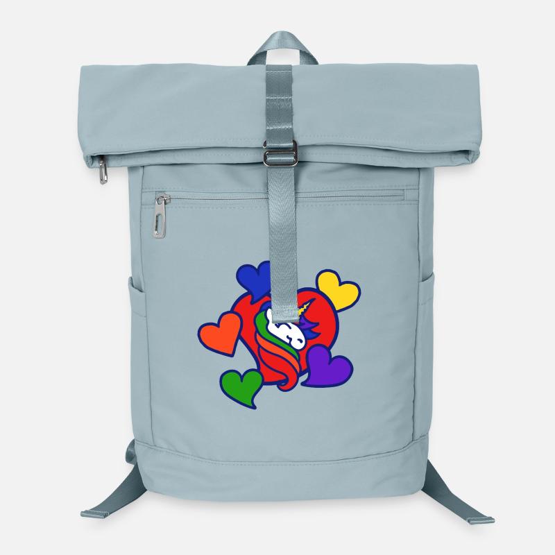 Regenbogenherz-Einhorn Laptop-Rucksack 