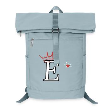 Buchstabe e Kronenherz - Laptop-Rucksack  - Eisblau - Vorne