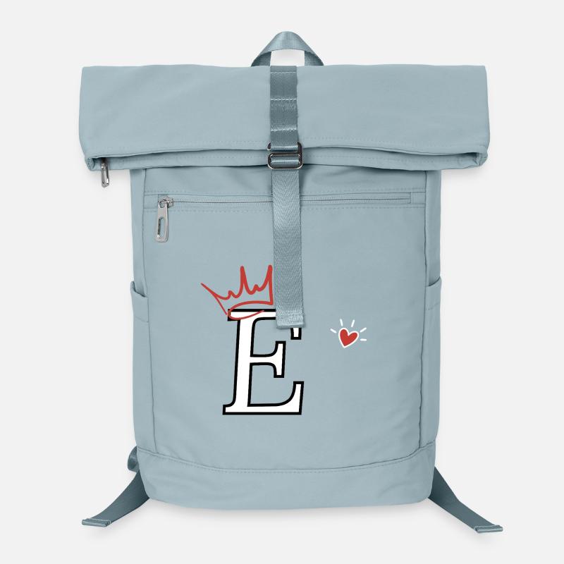 Lettre e couronne cœur  Sac à dos ordinateur