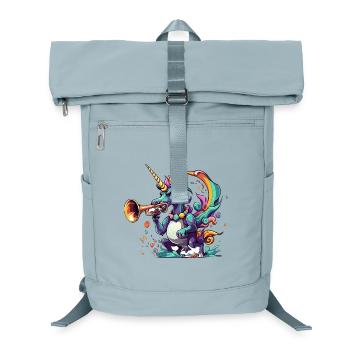 Farbexplosion Einhorn-Trompeter - Laptop-Rucksack  - Eisblau - Vorne