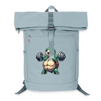Funny Turtle Dumbbell Fitness Humor - Laptop Backpack - ice blue - Front