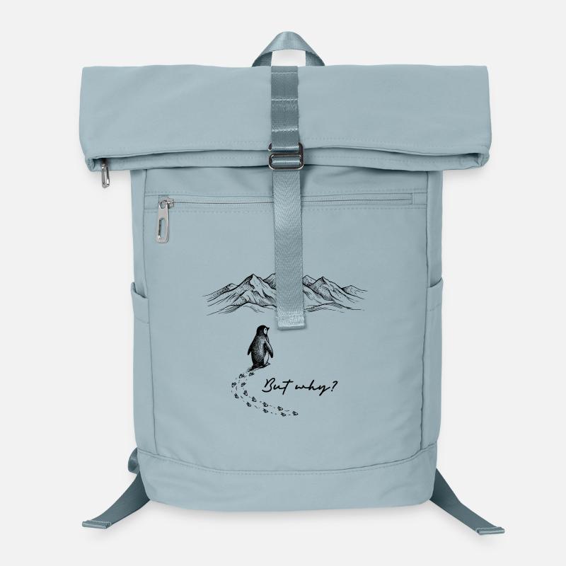 Penguin Meme But why? Snow Trail Mountains Doodle Laptop Backpack