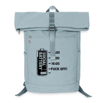 Social battery - Laptop Backpack - ice blue - Front