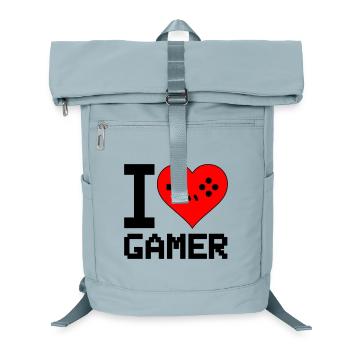 Herz mit Game-Controller Silhouette - Laptop-Rucksack  - Eisblau - Vorne