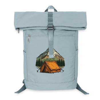 Bergzelt Abenteuer Landschaft - Laptop-Rucksack  - Eisblau - Vorne
