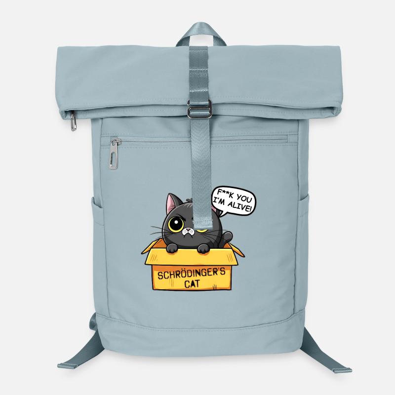 Schrodinger Cat Box Drôle de chat Sac à dos ordinateur