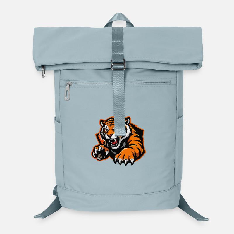 Wild tiger in cartoon style Laptop Backpack