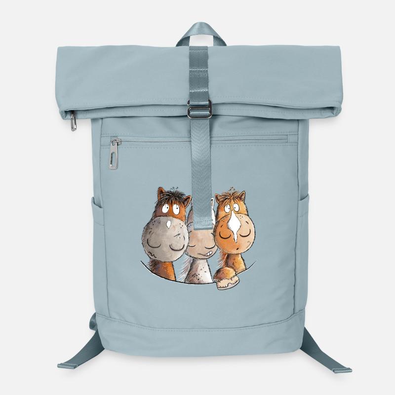 Droll Horses I Motif de cheval pour cavalier Sac à dos ordinateur
