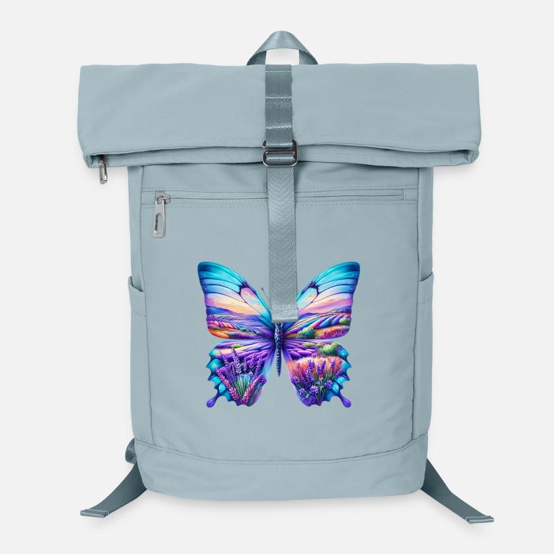 Butterfly flowers lavender field fields provence Laptop Backpack