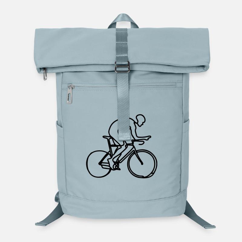 Cyclist Drawing Laptop Backpack
