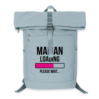 Mom loading... Please Wait - Mother-to-be - Laptop Backpack - ice blue - Front