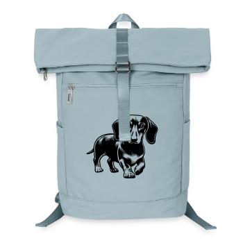 Dackel - Laptop-Rucksack  - Eisblau - Vorne