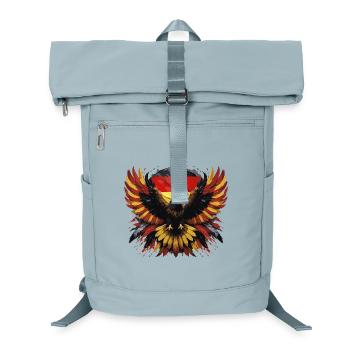 deutscher Adler Schwarz Rot Gold Flagge Adlerkopf - Laptop-Rucksack  - Eisblau - Vorne