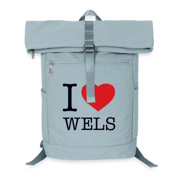 J'aime Wels - Sac à dos ordinateur - bleu glacier - Devant