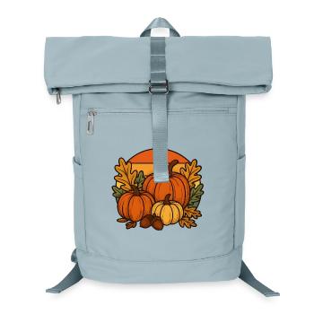 Citrouilles, feuilles de chêne et glands - Sac à dos ordinateur - bleu glacier - Devant